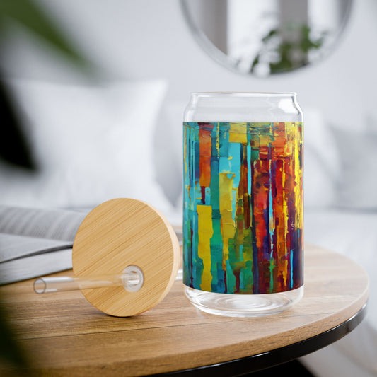 Striped Alpha Sipper Glass, 16oz