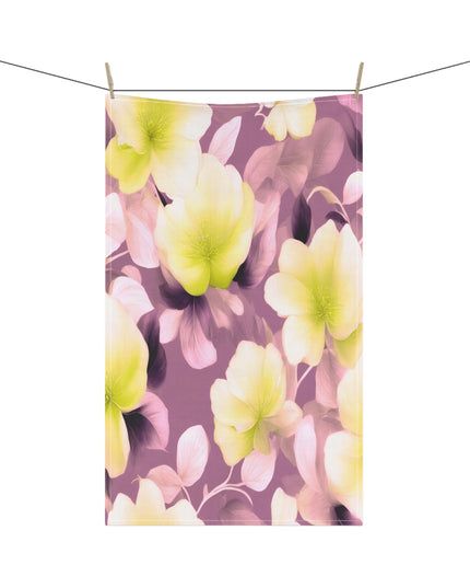 Lemon Blossom Floral Bunch Tea Towels (cotton, poly), 18" x "30