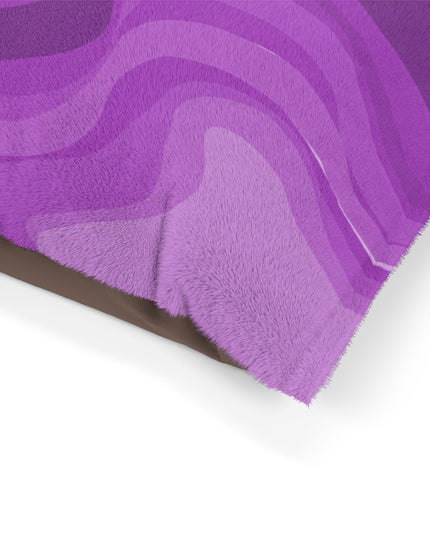 Wavey Purple Wavey 28" × 18" Pet Bed