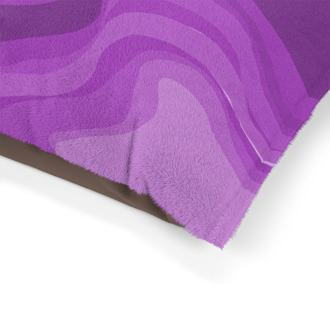 Wavey Purple Wavey 28" × 18" Pet Bed