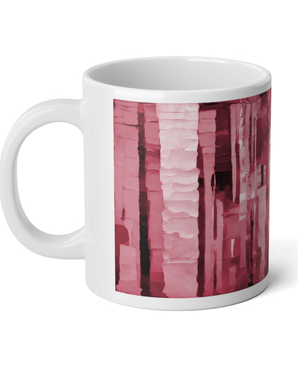 Striped Ruby 20 oz White Glossy Jumbo Mug