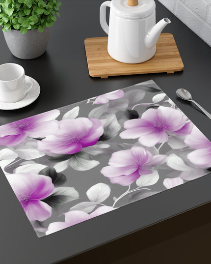 Purple Blossom Floral Bunch Placemat, 1 pc