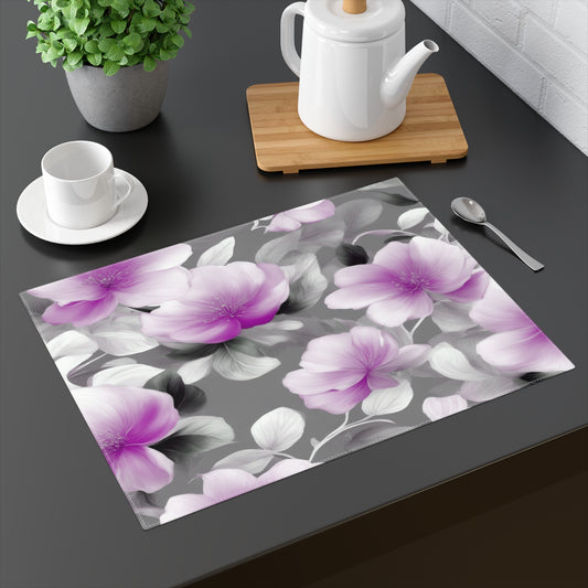 Purple Blossom Floral Bunch Placemat, 1 pc