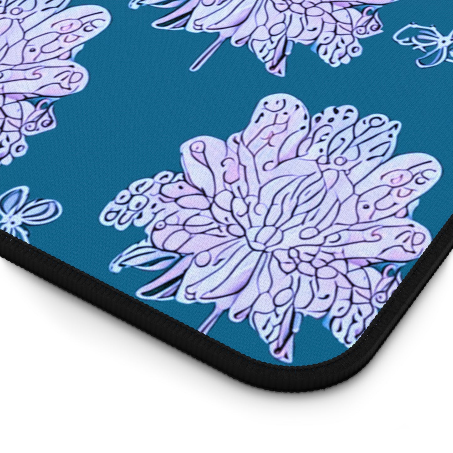 Lavender Floral Butterflies 12" x 22" Desk Mat