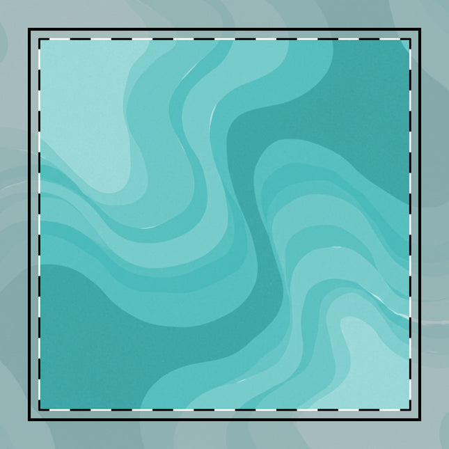 Tif Green Wavey 10" x 10" Cotton Twill Napkin