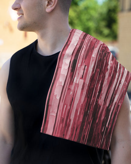 Striped Ruby Rally Towel, 11" x 18"