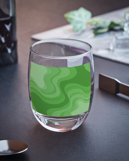 Greenie Meanie Wavey Whiskey Glass, 6 oz