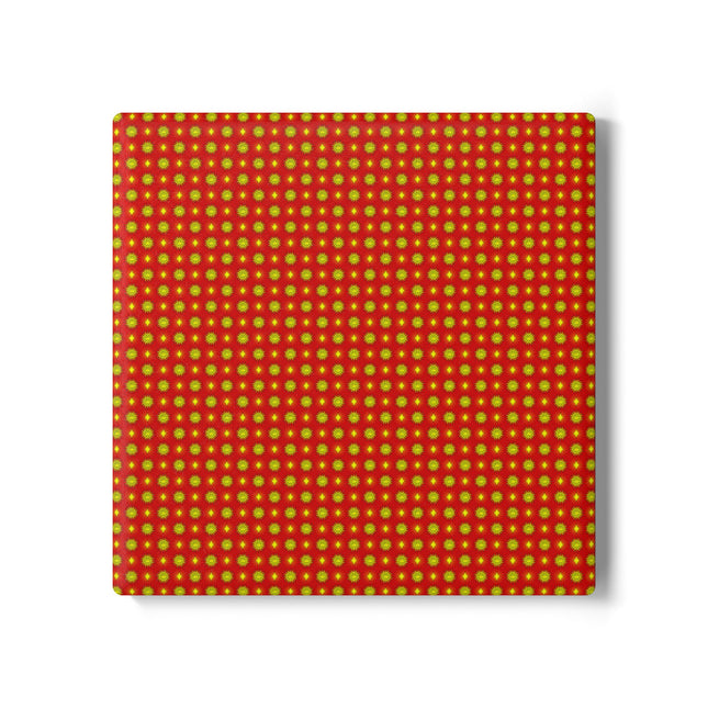 Late Evening Star-crossed Bodies Square Ceramic Coaster, 4" x 4"