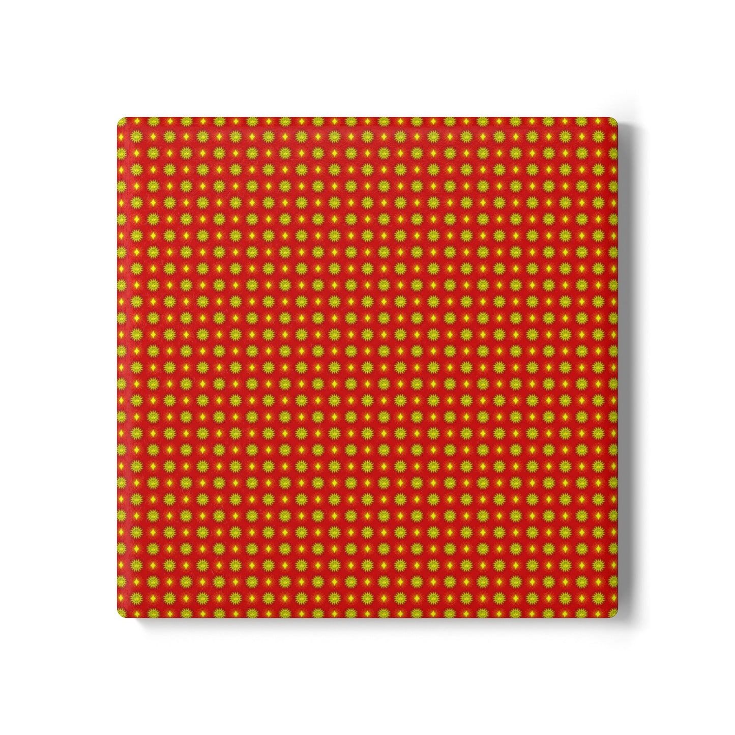 Late Evening Star-crossed Bodies Square Ceramic Coaster, 4" x 4"