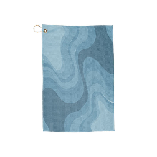 Sky Blue Wavey 16" x 24" Golf Towel