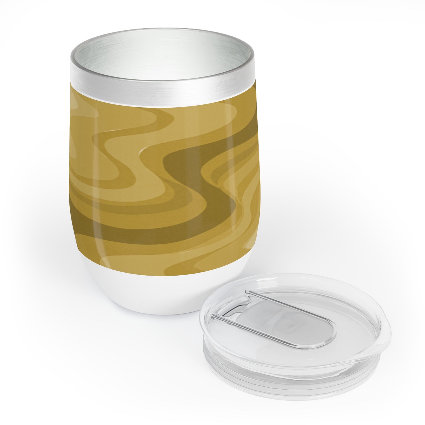 Brown Wavey 12 oz Chill Wine Tumbler