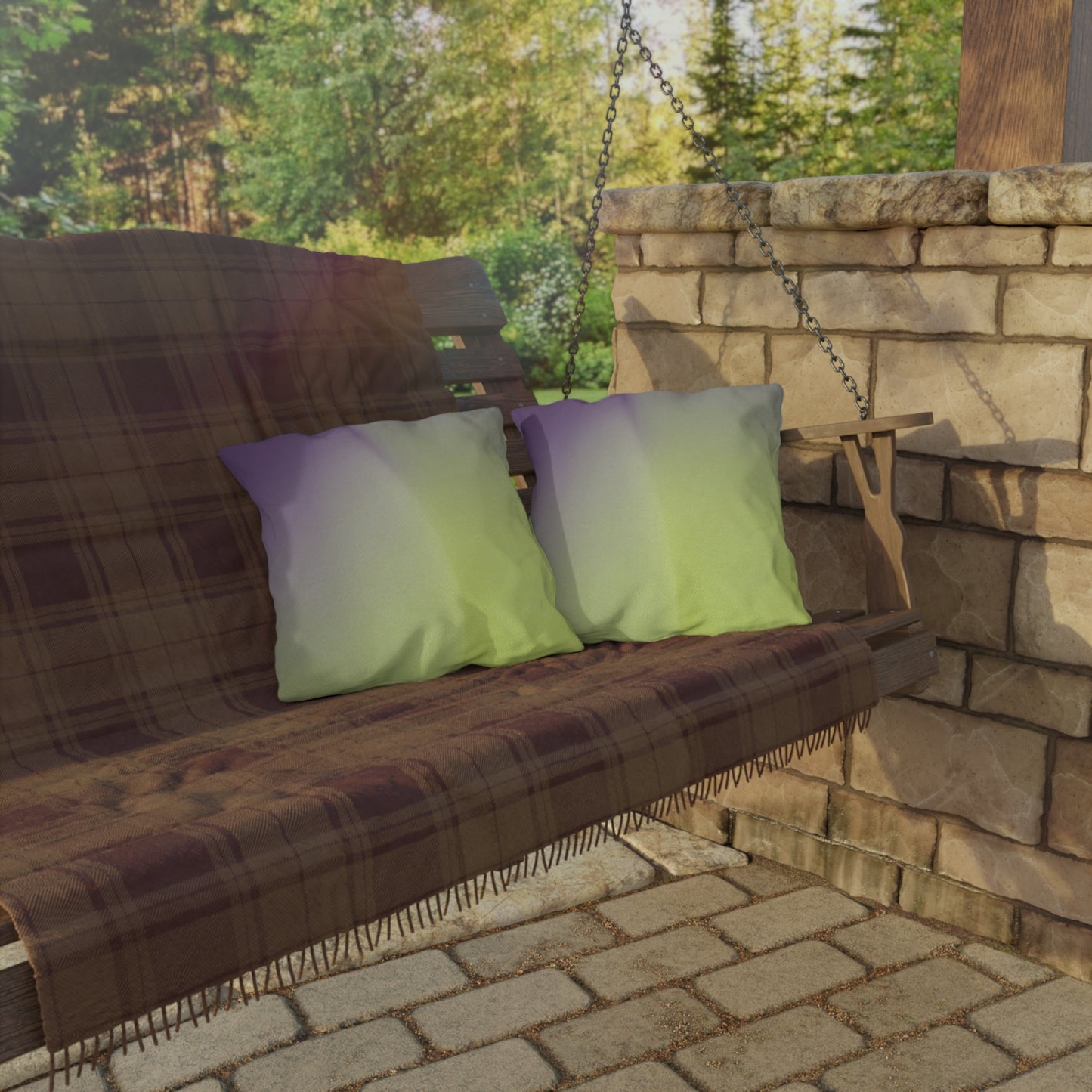 Purple Golden Fade 16" x 16" Outdoor Pillow