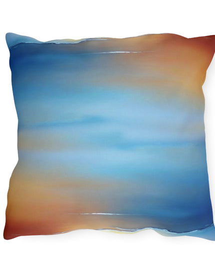 Blue Sea Red Orange Fog 18" x 18" Outdoor Pillows