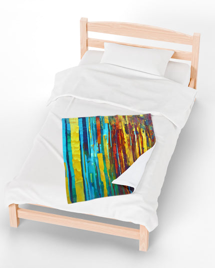 Striped Alpha Velveteen Plush Blanket, 30" x 40"