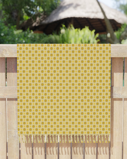 Lemongrass Star-crossed Bodies Boho Beach Cloth, 38" × 81"