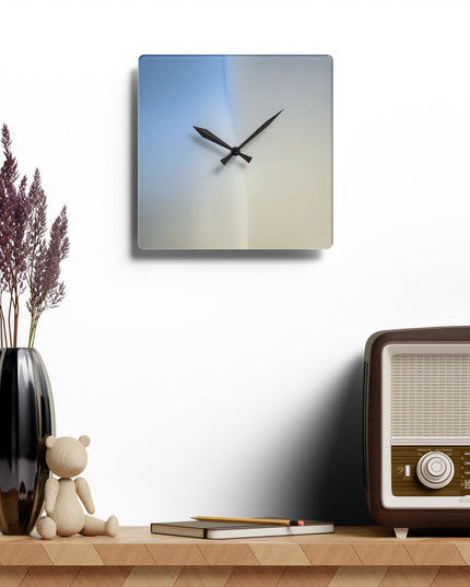 Cobalt Fade Acrylic Wall Clock, Round or Square, 10.75" x 10.75"