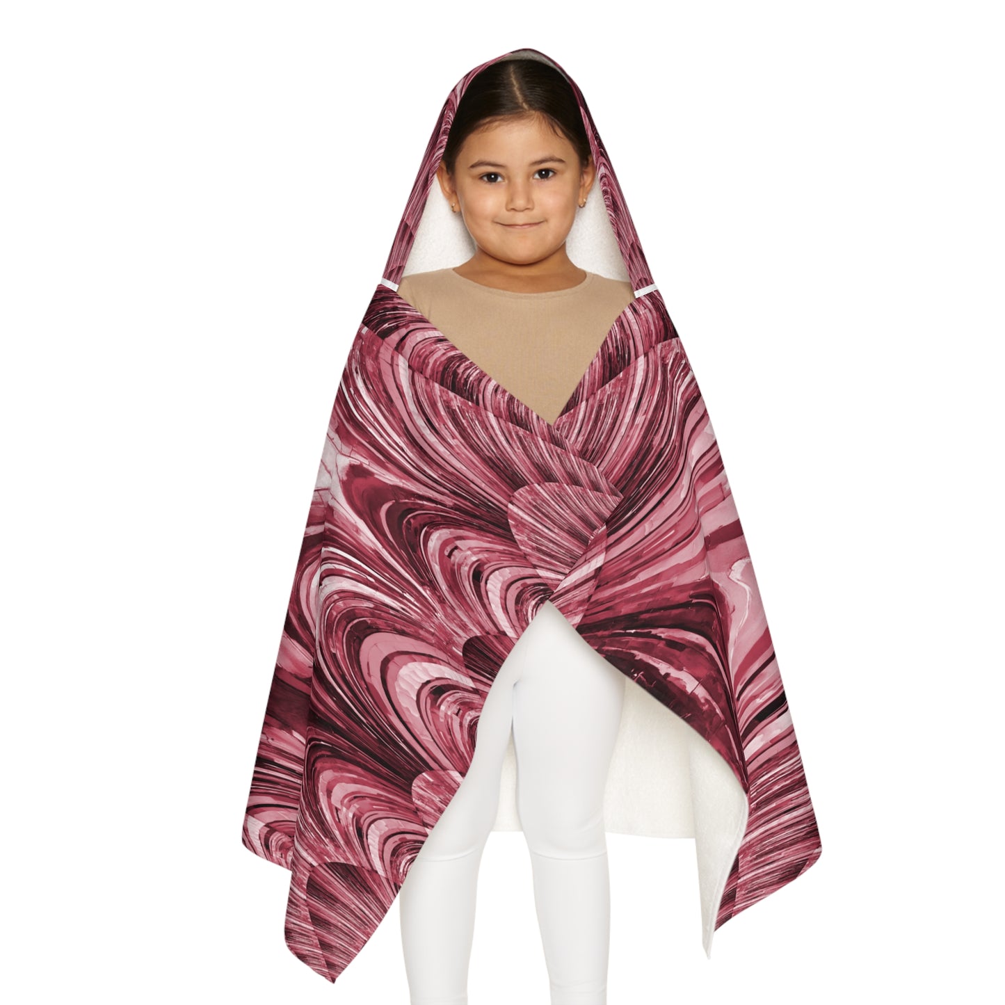 Uzi Spiral Ruby Youth Hooded Towel, 24" x 48"