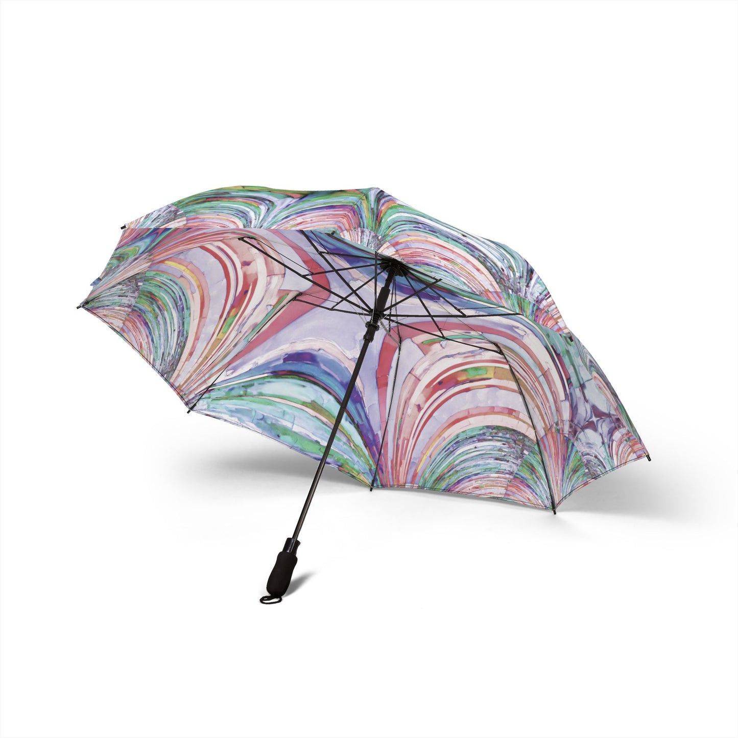 Uzi Spiral Pastels Foldable Umbrella - Compact & Chic