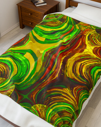Uzi Spiral Beta Velveteen Plush Blanket, 50" x 60"