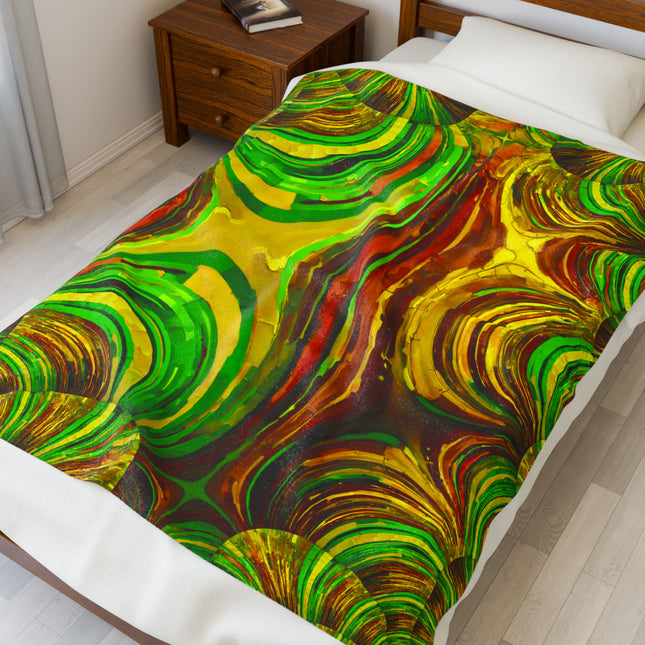 Uzi Spiral Beta Velveteen Plush Blanket, 50" x 60"