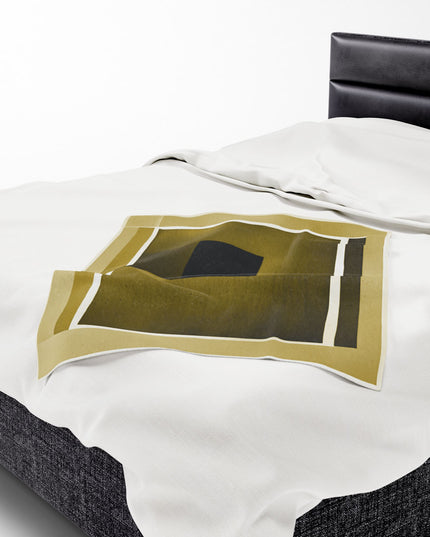 Tan Shadow Velveteen Plush Blanket, 30" x 40"