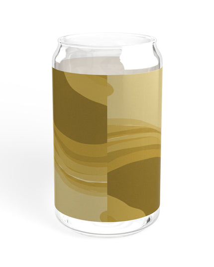 Brown Wavey Sipper Glass, 16oz