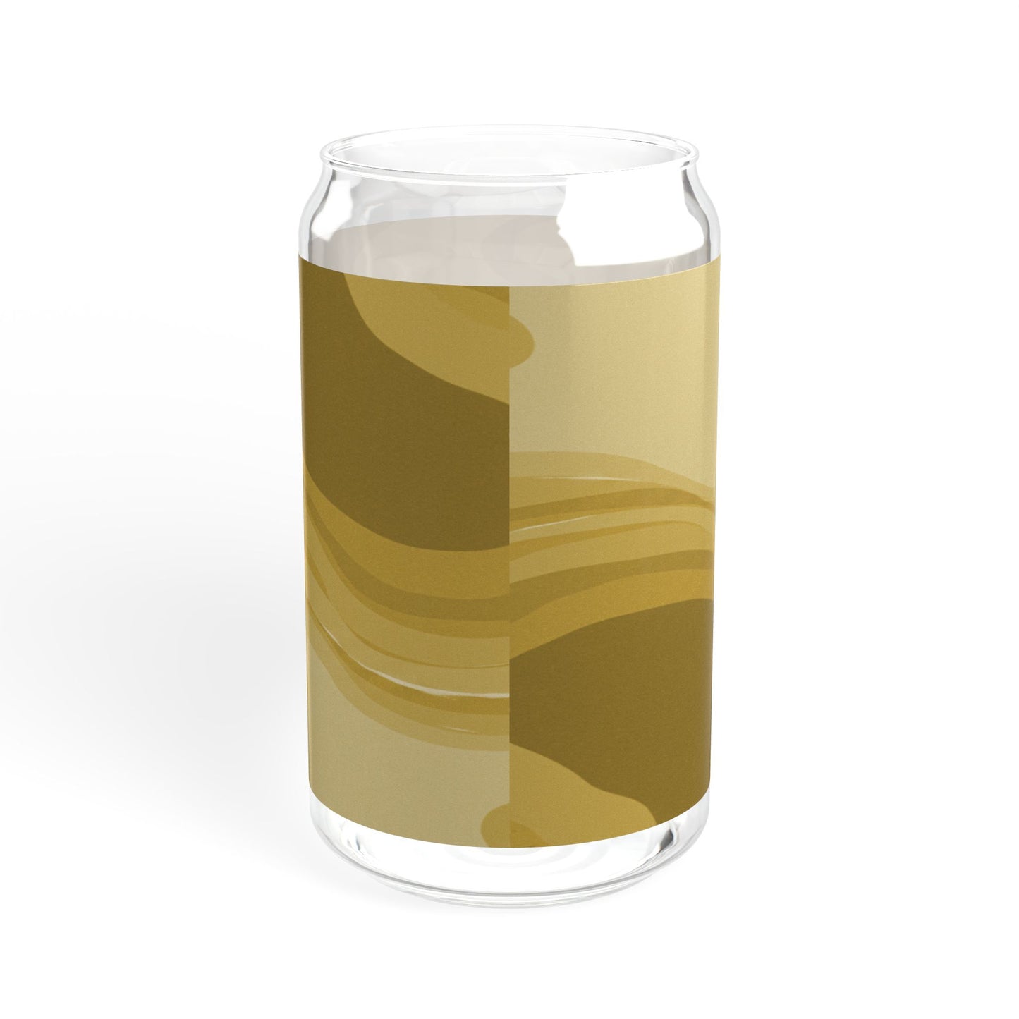 Brown Wavey Sipper Glass, 16oz