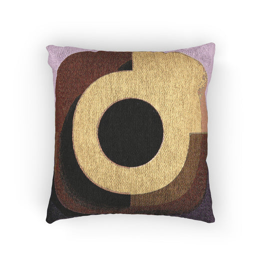 Golden Eyepiece Woven Pillow, 17" x 18"