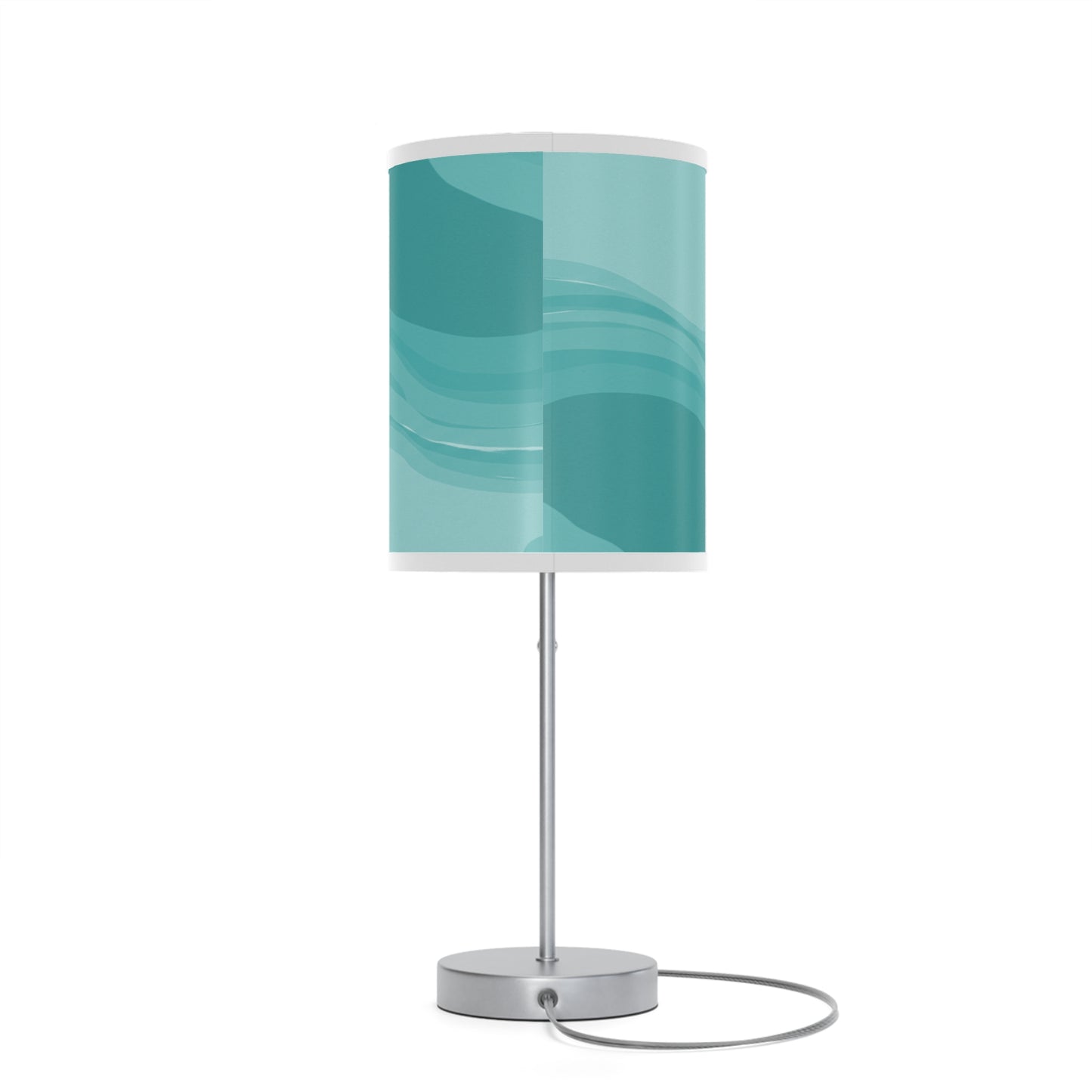 Tif Green Wavey Table Lamp on a White or Silver Stand, US|CA plug