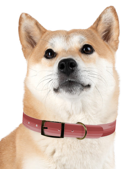 Power Red Wavey Large Dog Collar