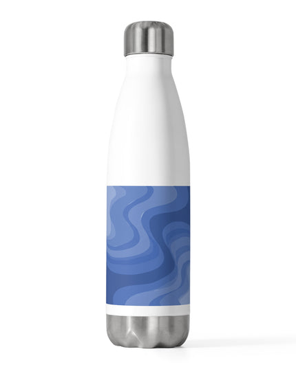 Deep Blue Wavey 20oz Insulated Water Bottle