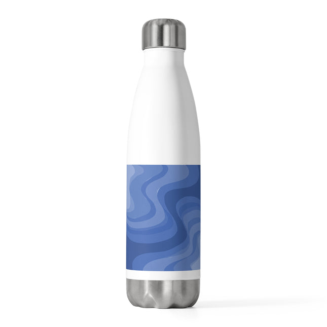 Deep Blue Wavey 20oz Insulated Water Bottle