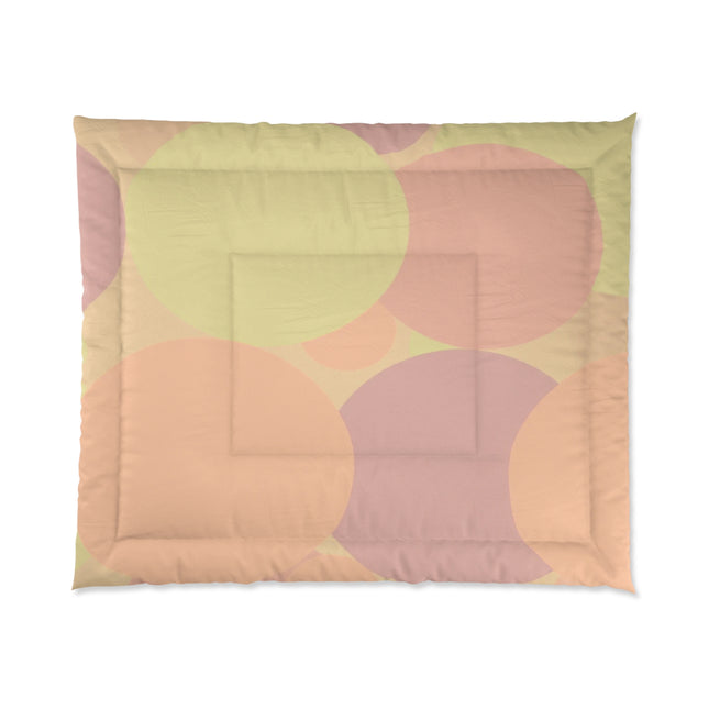 Pastel Hot Peach Patches 104" × 88" Comforter
