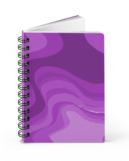 Wavey Purple Wavey Spiral Bound Journal, 5" x 7" 150 pages
