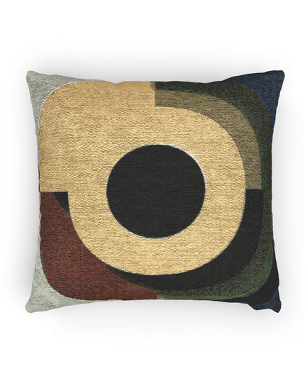 Yellow Eyepiece Woven Pillow, 17" x 18"