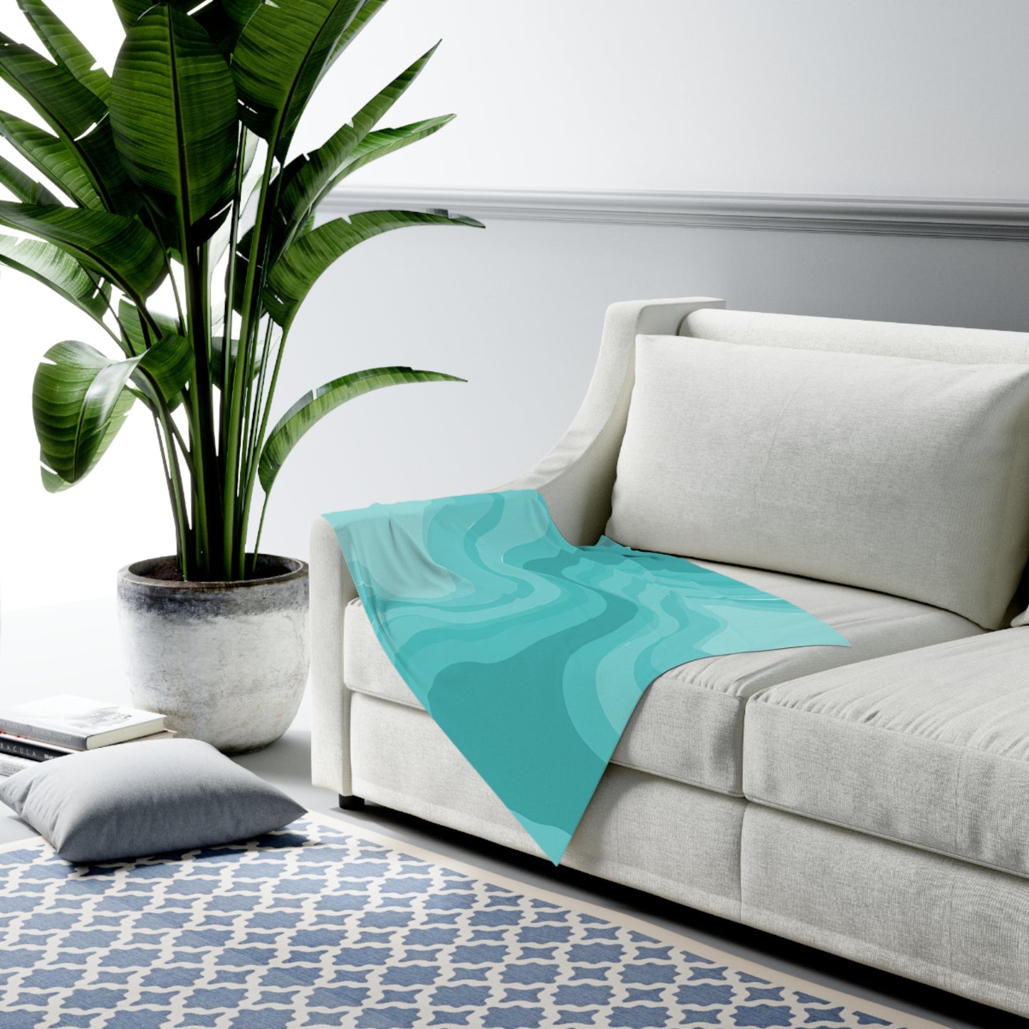 Tif Green Wavey Baby Swaddle 30″×40″ Blanket