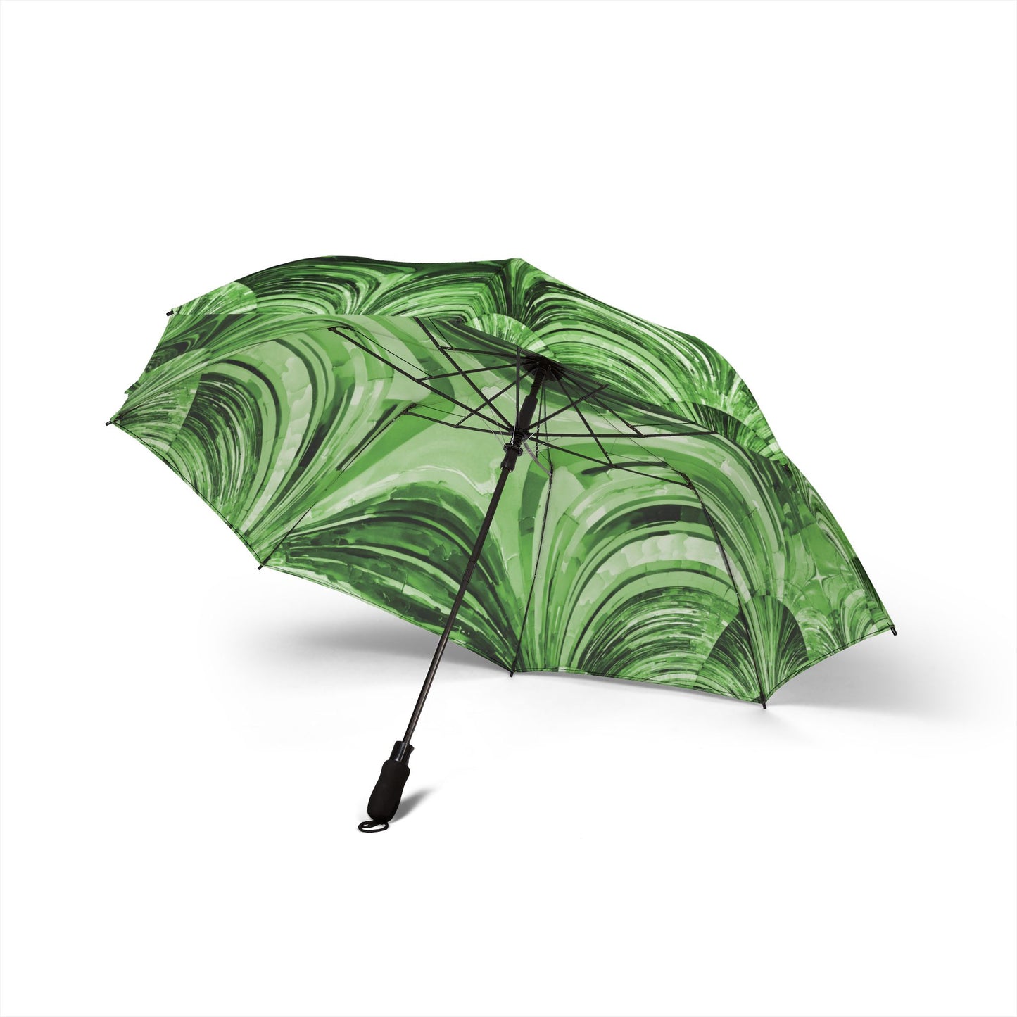 Uzi Spiral Mint Pastel Foldable Umbrella - Compact & Chic