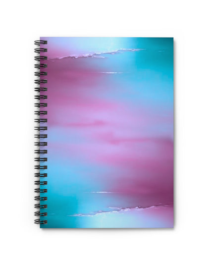 Wine Sea Blue Fog Spiral Notebook - Ruled Line, 6" x 8", 118 pages
