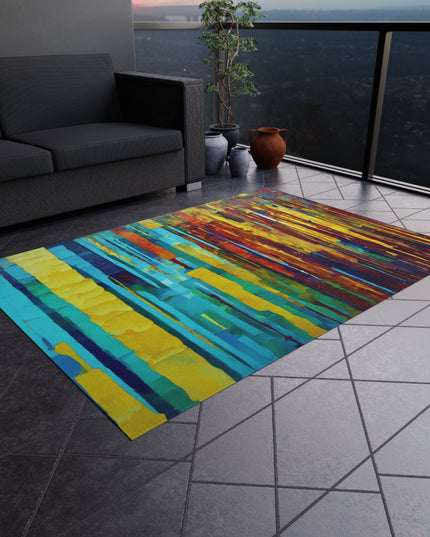 Striped Alpha Outdoor Rug, 60" x 84"