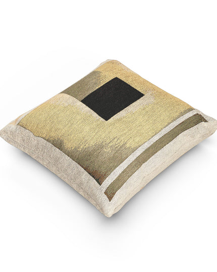 Tan Shadow Woven Pillow, 17" x 18"