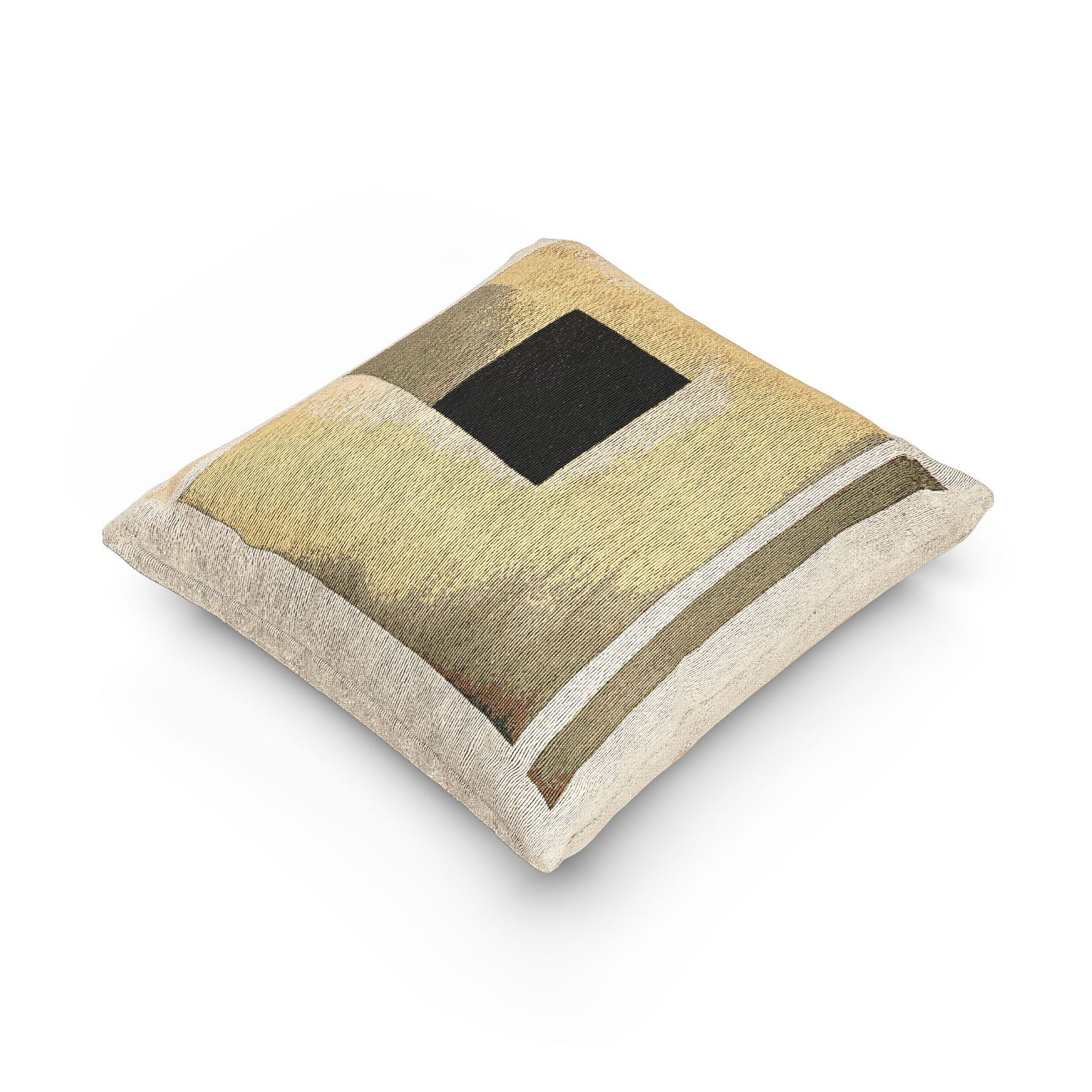 Tan Shadow Woven Pillow, 17" x 18"