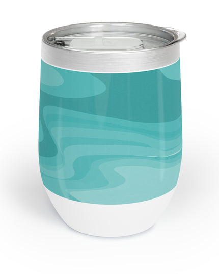 Tif Green Wavey 12 oz Chill Wine Tumbler