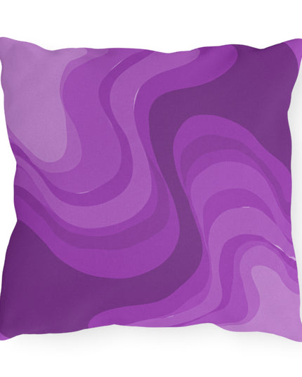 Wavey Purple Wavey 16" x 16" Outdoor Pillow