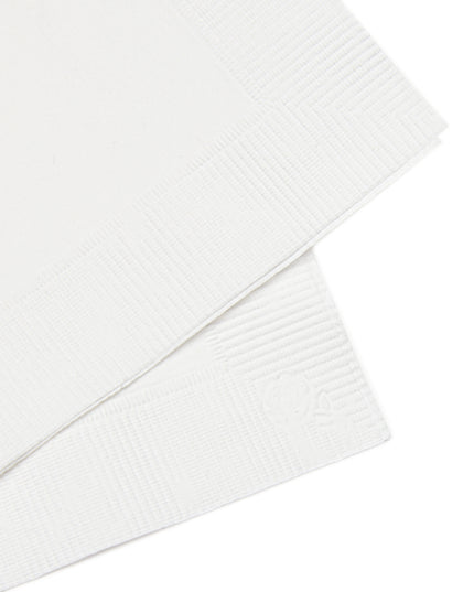 Uzi Spiral Light Brown White Coined Napkins, 6.5" x 6.5"