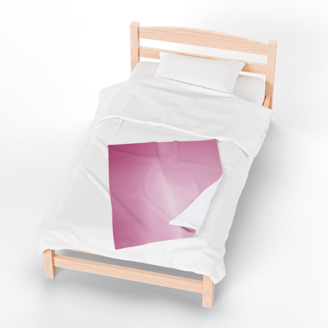 Pink Blush Fade Velveteen Plush Blanket, 30" x 40"