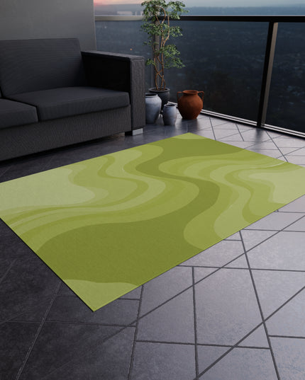 Lemon Wavey 60" x 84" Outdoor Rug
