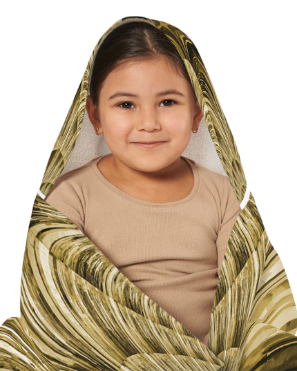 Uzi Spiral Light Brown Youth Hooded Towel, 24" x 48"