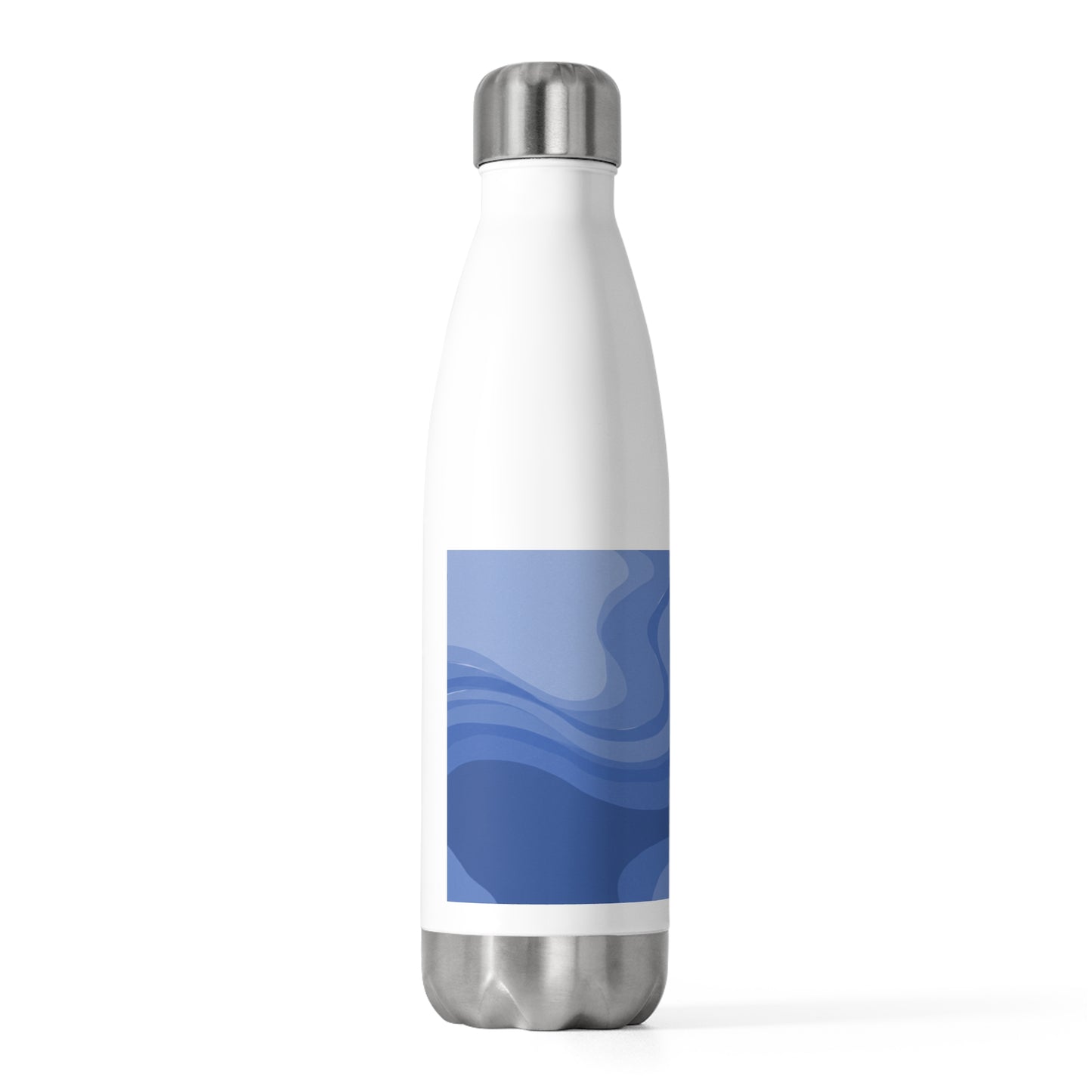 Deep Blue Wavey 20oz Insulated Water Bottle
