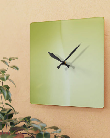 Lemon Fade Acrylic Wall Clock, Round or Square, 10.75" x 10.75"
