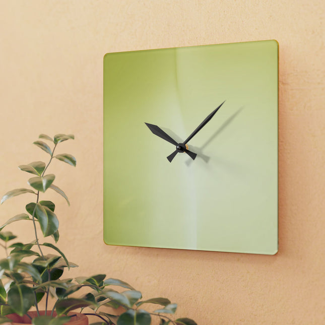 Lemon Fade Acrylic Wall Clock, Round or Square, 10.75" x 10.75"
